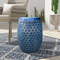 Ceramic patio on sale end tables